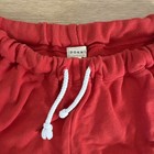 Donni Red Fleece Cotton Drawstring Elastic Waist Athletic Shorts Women   s Xxs