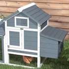 59  Wooden Chicken Coop Hen House Poultry Cage For Outdoor Backyard W 2 Doors