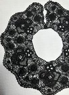 Antique Victorian Style Black Lace Collar Bertha Collar Lace Yolk Mourning Wear