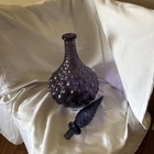 Empoli Periwinkle Purple Hobnail Squat Genie Bottle Resin Stopper 
