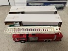 Vintage 1986 Hess Toy Red Fire Ladder Truck Bank In Original Box