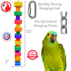 Bonka Bird Toys 1183 Extra Long Big Bites Rainbow Wood Tower Parrot Cage Toy Pet