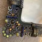 Vintage Jeweled Dresser Mirror Perfume Tray Vanity Jewelry