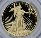 2021-w 1 Oz Gold  50 Proof American Eagle Pcgs Pr 70 Dcam First Strike Type 1
