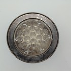 Vintage Silver Plated Rose Bowl Vase With 19 Hole Clear Glass Frog 12cm Diameter