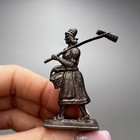 Vintage German Pewter Figurines Miniatures Set 4 Vogel Rein Zinn Folk Life 1980s