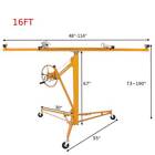 16ft Drywall Lifter Panel Hoist Jack Rolling Caster Construction 150lbs Yellow
