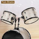 5pc Complete Full Size Pro Adult Drum Set Kit - Remo Heads  Brass Cymbals