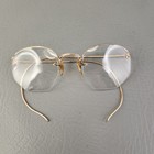 Vintage Ao American Optical Eyeglasses 1 10 12k Gold Filled Wire Rim Hex