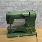 Vintage Elna Supermatic 722010 Sewing Machine W  Metal Carrying Case Swiss Made