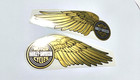 Harley Davidson Gold Silver Wings Tank Decal Sticker Set Of 2 9 85x3 55  25x9cm