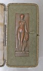 Art Deco Pierre Turin Bronze Medal   Plaquette  Nude Woman Bather  4  With Case