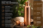 800ml Hammered Copper Plated Water Ayurvedic Drinking Bottle