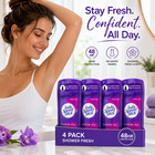4 Pack Lady Speed Stick Invisible Antiperspirant Unscented Deodorant 65g