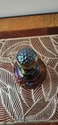 Antique Northwood Iridescent Grape And Cable Bottle Carnival Cologne Ametyst