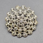 Vintage Rhinestone Buttons Lot Pot Metal Paste Stone Antique Craft Supply