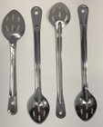 Lot Of 4 Stainless Steel Slotted Serving Spoons Restaurant Kitchen 15    And 13 5   