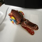 S e Japan Tin Litho Snapping Alligator Vintage Wind Up Toy Original Working