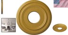 Intricate Design 11 75-inch Ceiling Medallion In Hand-painted Iridescent Gold