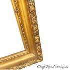 Antique 19th C Victorian Frame Carved Gesso Gold Leaf Gilt Painting Mirror Large