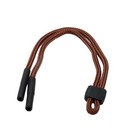 Calabria Brown Adjustable Eyeglass Retainer Cord Braided Fabric rubber Men Women
