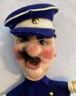 Kersa Policeman Cop Hand Puppet Germany 60s Vintage Felt Toy Theater Play Video