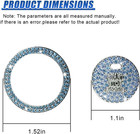 Car Start Button Cover Rhinestone Bling Ring Decoration For Ignition Button Fit