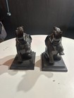 Vintage Large Elephant Metal Bookends Made In India