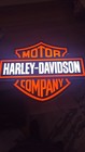 Harley Davidson Led Logo Sign     Illuminated Acrylic Wall Decor 50x38 Cm