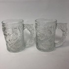 Batman Forever Mcdonalds Mugs  1995 Dc Comics Lot Of 2 Cup Glass Made In France