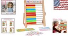 10-row Wooden Abacus With Beads  Cards   Counting Sticks - Math Skills At Play