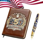250th U s  Anniversary Pen   Notebook Set  Patriotic Gift For Independence Day