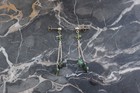 Sterling Silver Blue And Green Tourmaline Earrings- Artisan Made- Ooak
