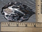 Metal Harley Davidson Belt Buckle 1999 Flames Usa Softtail Vintage Logo Eagle
