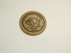 Vintage Collectible Wooden Nickel Token Usa Buffalo Wood Coin