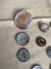16-vintage Antique Mother Of Pearl  Button Lot 1 2-1 Inch Mop