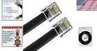 2-pack Rj12 Male To Male Cable 2 Feet Telephone Data Voice Cord Black