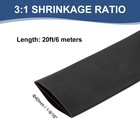 1 9 16 Inch 20ft Wire Heat Shrink Tubing 4 1 Double-sided Heat Shrink Wrap Black
