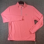 Straight Down Mens Performance 1 4 Zip Golf Wicking Stretch Memorial Logo Sz L