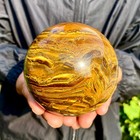 2 27lb Natural Tiger Eye Stone Crystal Ball Quartz Healing Sphere D  cor