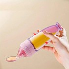 90ml Silicone Baby Feeding Bottle With Spoon   Suction Cup Portable Squeeze Feed