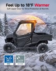 Kemimoto Soft Upper Doors Cab Enclosure 2-doors For Honda Pioneer 1000 2016-2026