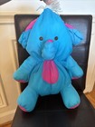 Vintage Fisher Price Blue Pink Puffalump Elephant Plush Toy