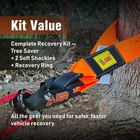Atr Off-road Recovery Kit  3 5   Tree Saver Strap  2 Soft Shackles  Recovery Rin