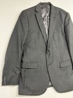 Egara Men   s Jacket Suit 2 Button Single Breasted Wool Slim Fit Black 44l