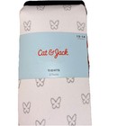 Cat   Jack Girls Tights 2pk White Silver Hearts   Black Size 12   14 Nwt