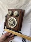 Vintage Western Electric Rotary Style Telephone Wood Wall Mount Mcm