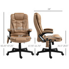 Homcom 6 Point Vibrating Massage Office Chair With Lumbar Heat