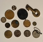 Vintage Mixed Token Medal Lot Budweiser Good Luck Key Coin Exonumia 13 Pieces