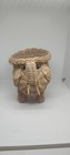Vintage Elephant Basket Planter With Plastic Pot Insert